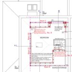 Top-down floor plan of the proposed loft conversion showing new dormer area, stairwell and internal layout