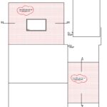 Overhead plan showing new GRP resin flat roof installed on existing joists